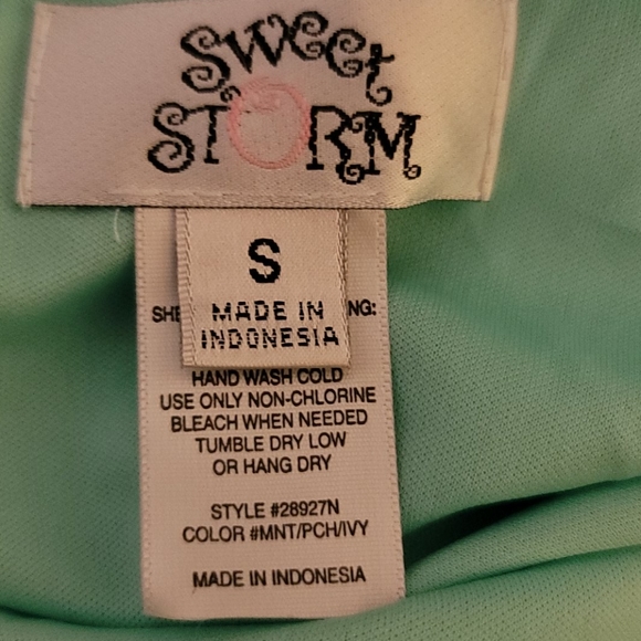 Sweet Storm Mint, Peach and White Dress Size Small - Picture 4 of 5